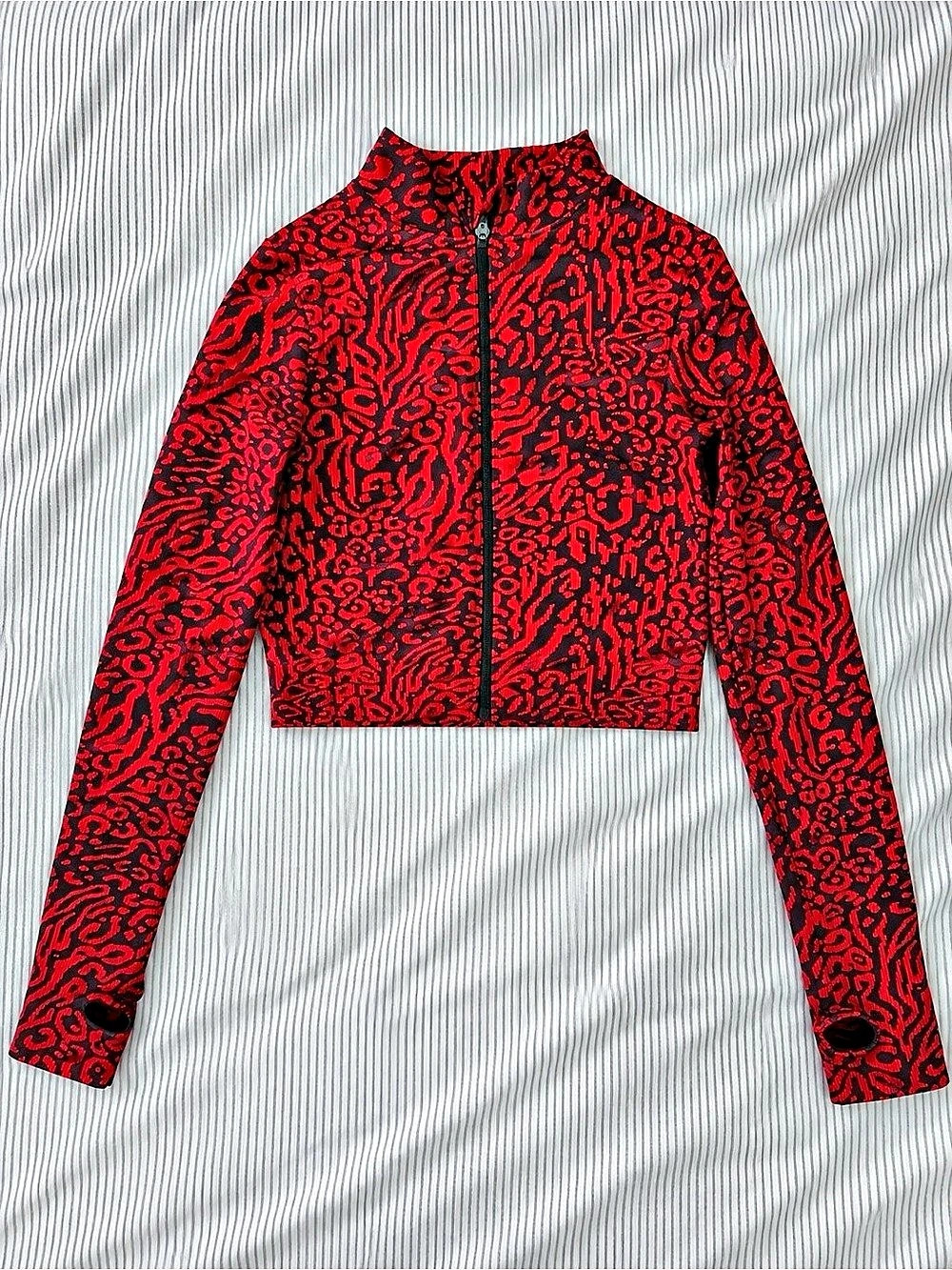 Red & Black Animal Print Two-Piece Matching Set - Picture 5 of 8